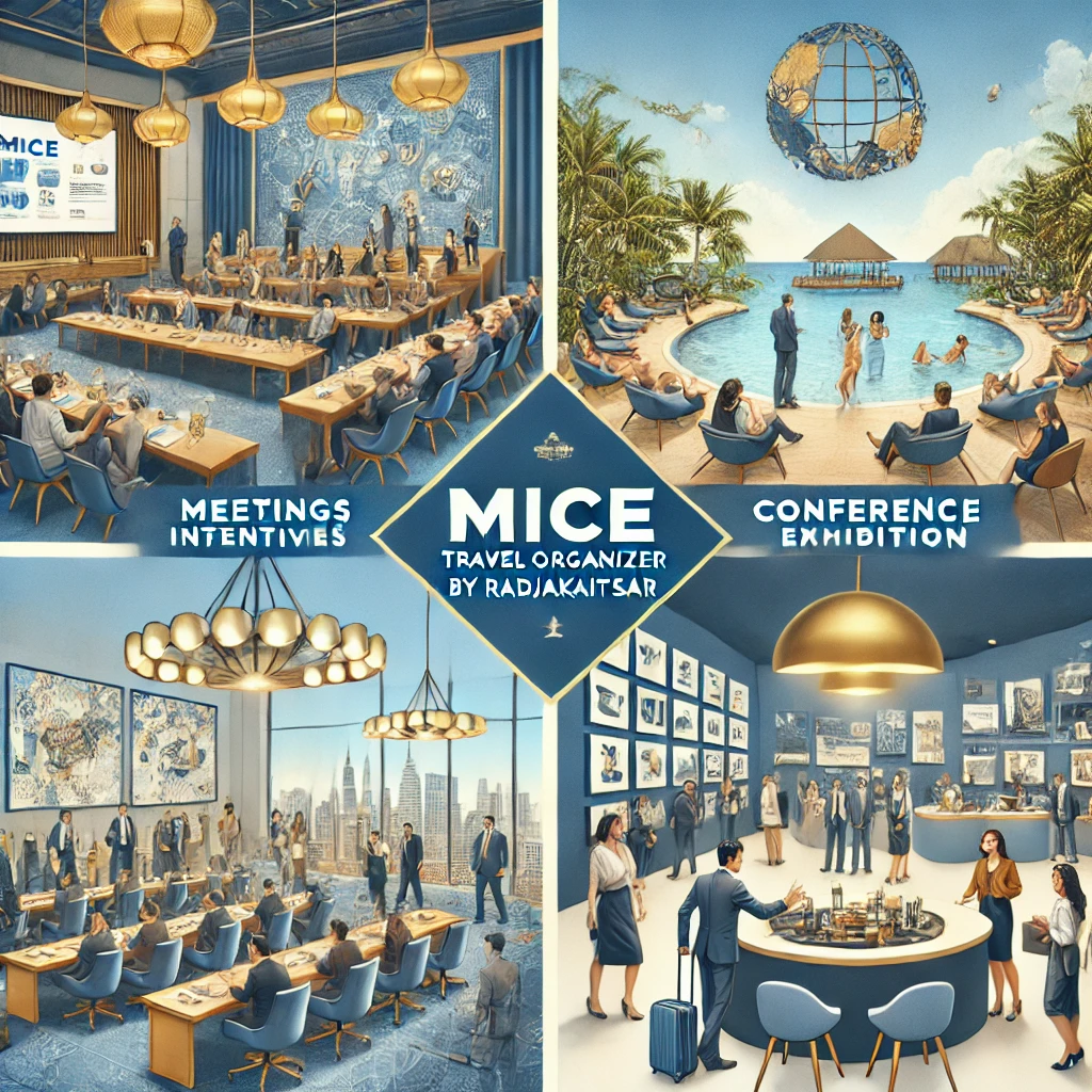 DALL·E 2025-03-27 05.41.58 - A promotional image for MICE (Meetings, Incentives, Conferences, and Exhibitions) travel. The design should be professional and appealing, showing a c